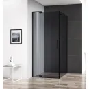 Душевой уголок 100-110x99,5 см Cezares SLIDER-AH-1-100-100/110-GRIGIO-NERO графитовое