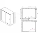 Душевой уголок 150x100 см Abber Komfort AG93150B-S102B прозрачное
