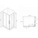 Душевой уголок 120x80 см Abber Schwarzer Diamant AG02128MH матовое