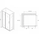 Душевой уголок 140x90 см Abber Sonnenstrand AG04140S-S90 прозрачное