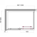 Душевой уголок 100x80 см BelBagno Uno UNO-AH-1-100/80-M-Cr матовое