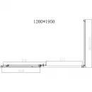 Душевой уголок Vincea Slim-N VSR-4SN9012CLGM 120x89 см, профиль вороненая сталь, стекло прозрачное