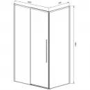 Душевой уголок Vincea Slim-N VSR-4SN9012CLGM 120x89 см, профиль вороненая сталь, стекло прозрачное