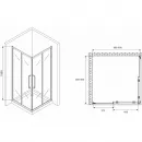 Душевой уголок 90x90 см Abber Schwarzer Diamant AG02090H прозрачное