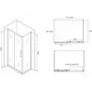 Душевой уголок 160x100 см Abber Schwarzer Diamant AG30160BH-S100B прозрачное