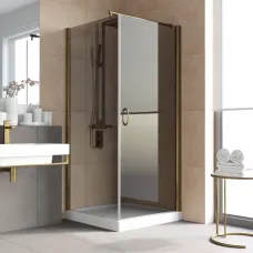 Душевой уголок Vegas Glass EP-Fis LUX 90*120 05 07 R 90x120 см R, профиль бронза, стекло графитовое