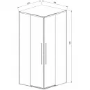 Душевой уголок Vincea Slim-N VSS-4SN9010CLGM 99x89 см, профиль вороненая сталь, стекло прозрачное