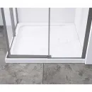 Душевой уголок Vincea Slim-N VSS-4SN9010CLGM 99x89 см, профиль вороненая сталь, стекло прозрачное