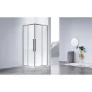 Душевой уголок Vincea Slim-N VSS-4SN9010CLGM 99x89 см, профиль вороненая сталь, стекло прозрачное