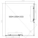 Душевой уголок Vincea Slim-N VSS-4SN9010CLGM 99x89 см, профиль вороненая сталь, стекло прозрачное