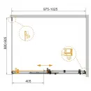 Душевой уголок 100x90 см Cezares STYLUS-SOFT-AH-1-100/90-C-Cr прозрачное