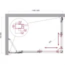 Душевой уголок BelBagno Luce LUCE-AH-21-120/80-P-Cr 120x80 см, профиль хром, стекло текстурное