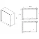 Душевой уголок 150x100 см Abber Komfort AG93150-S102 прозрачное
