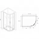 Душевой уголок 120x90 см Abber Schwarzer Diamant AG01129 прозрачное