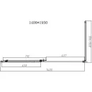 Душевой уголок Vincea Slim-N VSR-4SN9014CLGM 140x89 см, профиль вороненая сталь, стекло прозрачное