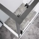 Душевой уголок Vincea Slim-N VSR-4SN9014CLGM 140x89 см, профиль вороненая сталь, стекло прозрачное