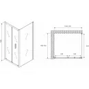 Душевой уголок 120x70 см Abber Sonnenstrand AG07120-S70 прозрачное