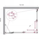 Душевой уголок BelBagno Luce LUCE-AH-21-120/90-C-Cr 120x90 см, профиль хром, стекло прозрачное