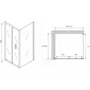 Душевой уголок 120x80 см Abber Sonnenstrand AG07120-S80 прозрачное