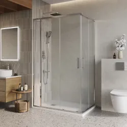 Душевой уголок BelBagno Luce LUCE-AH-21-125/100-C-Cr 125x100 см, профиль хром, стекло прозрачное