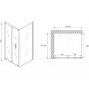 Душевой уголок 90x75 см Abber Sonnenstrand AG07090B-S75B прозрачное