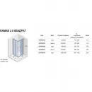 Душевой уголок Riho Hamar 2.0 R207 G007005121 90x90 см, профиль черный матовый, стекло прозрачное