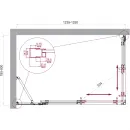 Душевой уголок BelBagno Luce LUCE-AH-21-125/80-C-Cr 125x80 см, профиль хром, стекло прозрачное