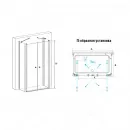 Душевой уголок 100x70 см RGW PA-47 (PA-04+Z-050-1+держатель) Passage 04084707-011 прозрачное