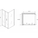 Душевой уголок 90x85 см Abber Sonnenstrand AG07090B-S85B прозрачное