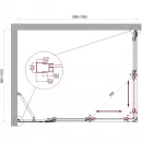 Душевой уголок BelBagno Luce LUCE-AH-21-130/100-C-Cr 130x100 см, профиль хром, стекло прозрачное