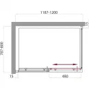 Душевой уголок 120x80 см BelBagno Uno UNO-AH-1-120/80-M-Cr матовое