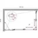 Душевой уголок BelBagno Luce LUCE-AH-21-130/80-C-Cr 130x80 см, профиль хром, стекло прозрачное
