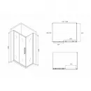 Душевой уголок 120x70 см Abber Schwarzer Diamant AG30120BH-S70B прозрачное