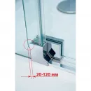 Душевой уголок 100-110x79,5 см Cezares SLIDER-AH-1-80-100/110-C-CR прозрачное