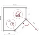 Душевой уголок 100x80 см BelBagno Uno UNO-195-PH-1-100/80-C-Cr прозрачное