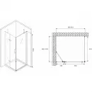 Душевой уголок 90x100 см Abber Zart AG08090-S101 прозрачное