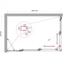 Душевой уголок BelBagno Luce LUCE-AH-21-140/90-C-Cr 140x90 см, профиль хром, стекло прозрачное