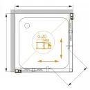 Душевой уголок 100x100 см Cezares MOMENTO-A-2-100-C-Cr прозрачное