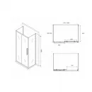 Душевой уголок 120x70 см Abber Schwarzer Diamant AG30120BH-S70B-S70B прозрачное