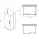 Душевой уголок 120x50 см Abber Schwarzer Diamant AG30120BH-S50B прозрачное