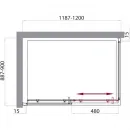 Душевой уголок 120x90 см BelBagno Uno UNO-AH-1-120/90-P-Cr текстурное стекло
