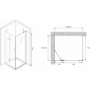 Душевой уголок 90x80 см Abber Zart AG08090-S81 прозрачное