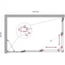 Душевой уголок BelBagno Luce LUCE-AH-21-145/90-C-Cr 145x90 см, профиль хром, стекло прозрачное