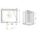 Душевой уголок Cezares Triumph 110x90 см текстурное стекло TRIUMPH-D-AH-1-110/90-P-Cr-L