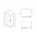 Душевой уголок 120x80 см Abber Schwarzer Diamant AG30120BH-S80B прозрачное