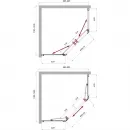Душевой уголок 120x90 см BelBagno Uno UNO-195-PH-2-120/90-C-Cr прозрачное