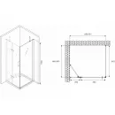 Душевой уголок 90x90 см Abber Zart AG08090-S91 прозрачное