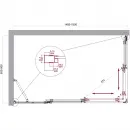 Душевой уголок BelBagno Luce LUCE-AH-21-150/90-C-Cr 150x90 см, профиль хром, стекло прозрачное