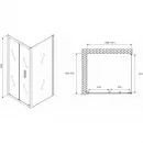Душевой уголок 100x70 см Abber Sonnenstrand AG07100B-S70B прозрачное