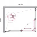 Душевой уголок BelBagno Luce LUCE-AH-2-120/90-C-Cr 120x90 см, профиль хром, стекло прозрачное